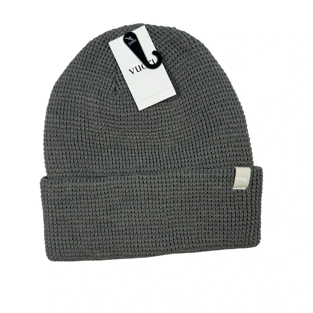 Vuori Alpine Waffle Beanie Shiitake Brown Unisex Knit Hat V864 NWT